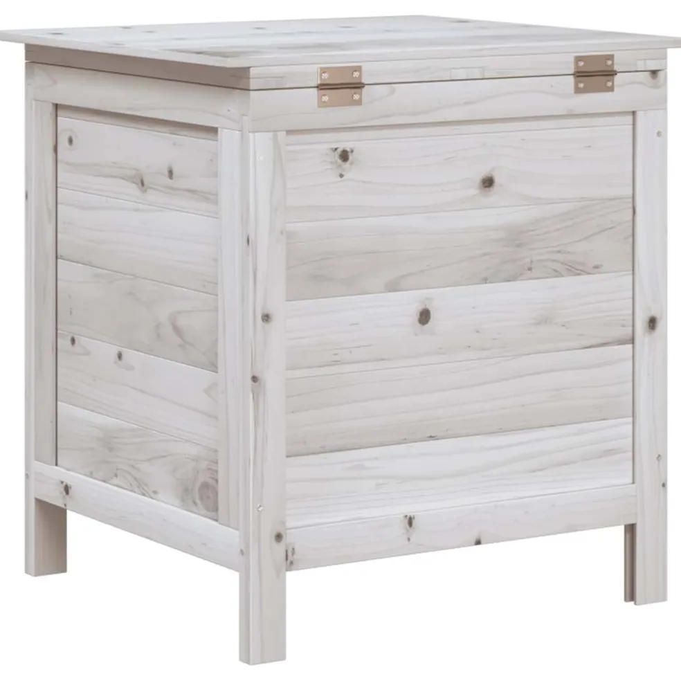 vidaXL Tuinbox 50x49x56,5 cm massief vurenhout wit