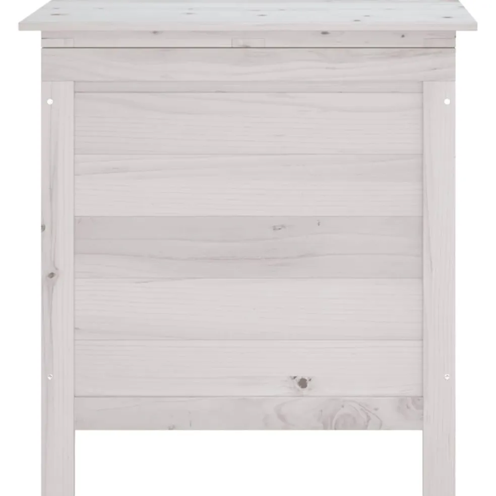 vidaXL Tuinbox 50x49x56,5 cm massief vurenhout wit