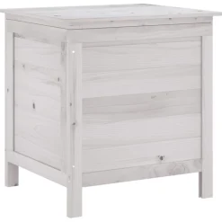 vidaXL Tuinbox 50x49x56,5 cm massief vurenhout wit