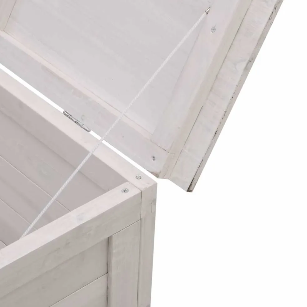 vidaXL Tuinbox 50x49x56,5 cm massief vurenhout wit