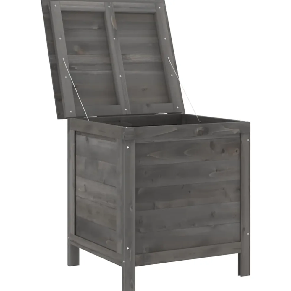 vidaXL Tuinbox 50x49x56,5 cm massief vurenhout antracietkleurig