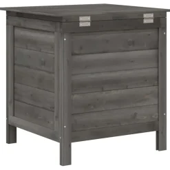 vidaXL Tuinbox 50x49x56,5 cm massief vurenhout antracietkleurig
