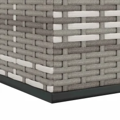 vidaXL Tuinbox 100x49x103,5 cm polyetheen rattan grijs