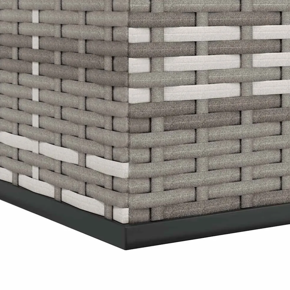 vidaXL Tuinbox 100x49x103,5 cm polyetheen rattan grijs