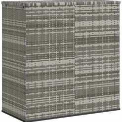 vidaXL Tuinbox 100x49x103,5 cm polyetheen rattan grijs