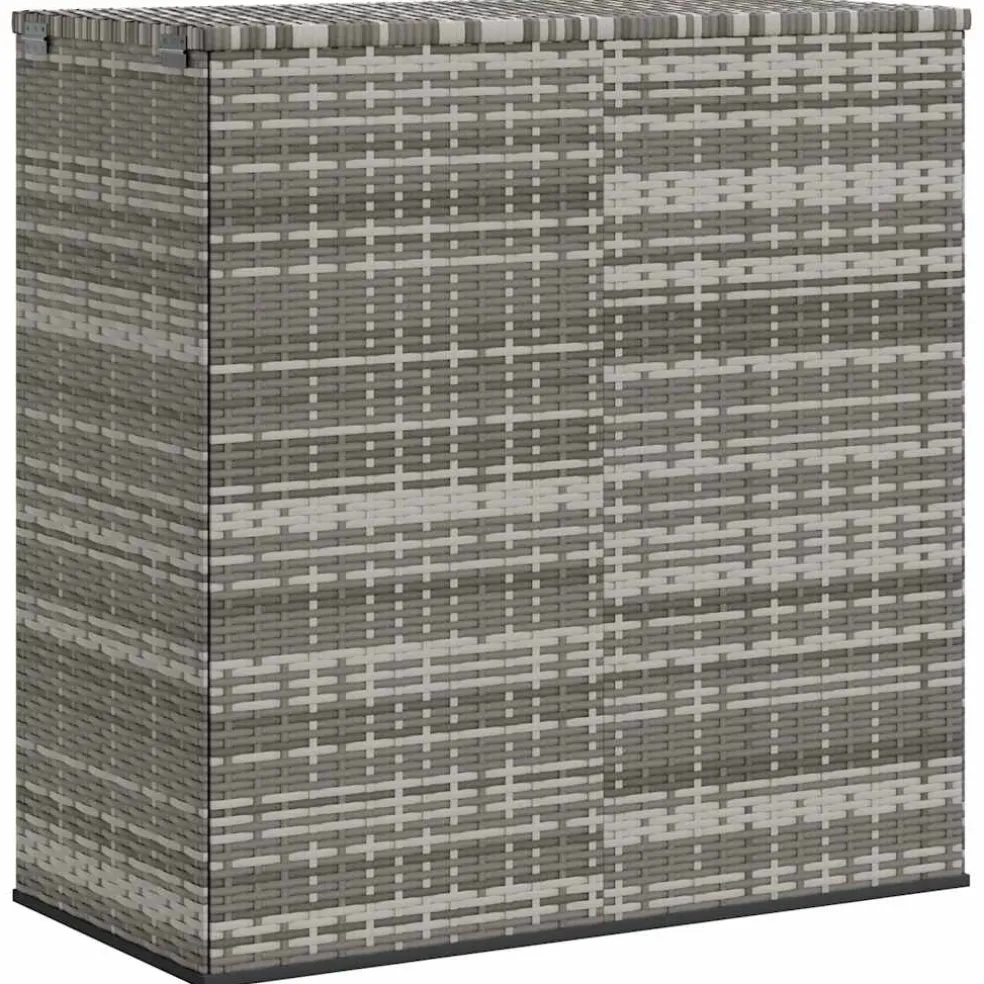 vidaXL Tuinbox 100x49x103,5 cm polyetheen rattan grijs