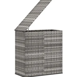 vidaXL Tuinbox 100x49x103,5 cm polyetheen rattan grijs