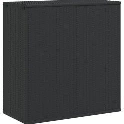 vidaXL Tuinbox 100x49x103,5 cm polyetheen rattan zwart