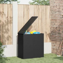 vidaXL Tuinbox 100x49x103,5 cm polyetheen rattan zwart