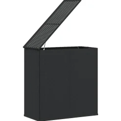vidaXL Tuinbox 100x49x103,5 cm polyetheen rattan zwart