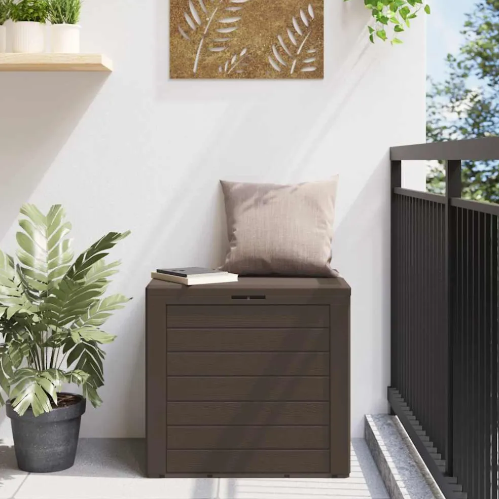vidaXL Tuinbox 58,5x46x55 cm polypropeen bruin