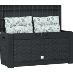 vidaXL Tuinbox 119x48x60 cm polypropeen antracietkleurig