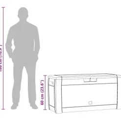 vidaXL Tuinbox 119x48x60 cm polypropeen antracietkleurig