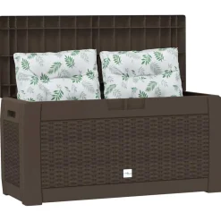 vidaXL Tuinbox 119x48x60 cm polypropeen bruin