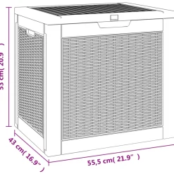 vidaXL Tuinbox 55,5x43x53 cm polypropeen lichtbruin