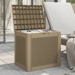 vidaXL Tuinbox 55,5x43x53 cm polypropeen lichtbruin