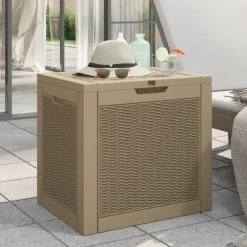 vidaXL Tuinbox 55,5x43x53 cm polypropeen lichtbruin