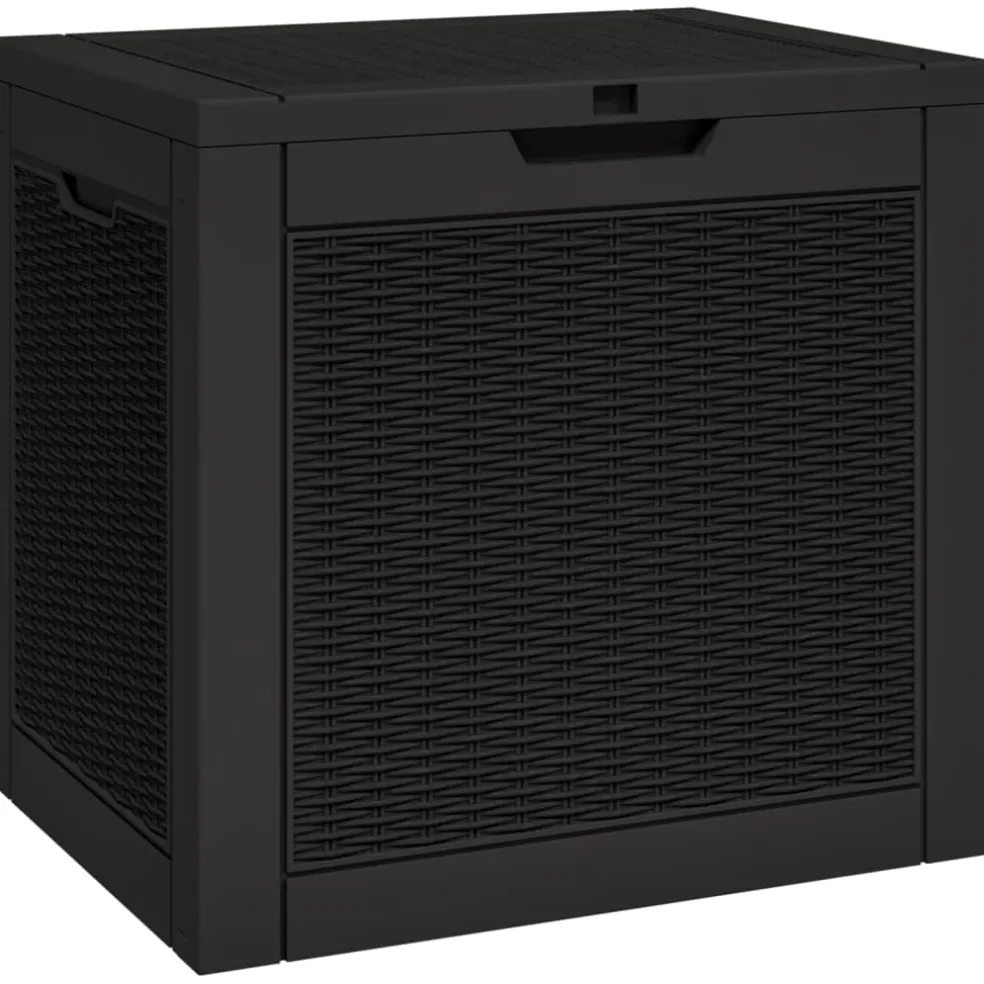 vidaXL Tuinbox 55,5x43x53 cm polypropeen zwart