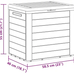 vidaXL Tuinbox 58,5x46x55 cm polypropeen antracietkleurig