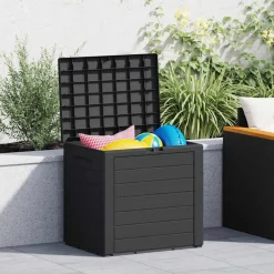 vidaXL Tuinbox 58,5x46x55 cm polypropeen antracietkleurig