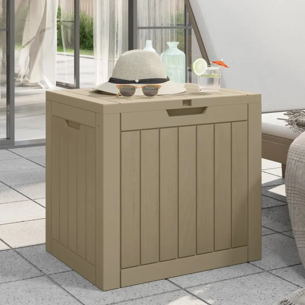 vidaXL Tuinbox 55,5x43x53 cm polypropeen grijs