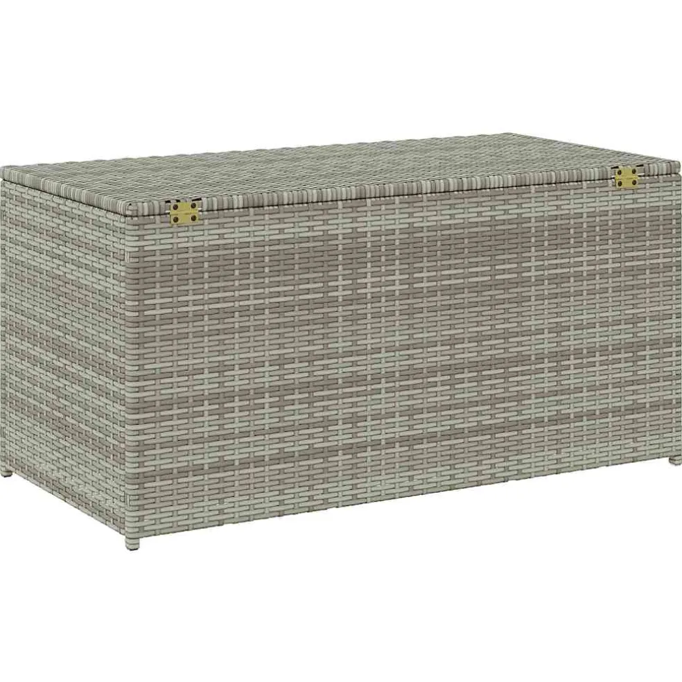 vidaXL Tuinbox 100x50x50 cm poly rattan grijs