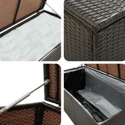 vidaXL Tuinbox 100x50x50 cm poly rattan bruin