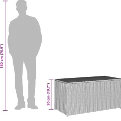 vidaXL Tuinbox 100x50x50 cm poly rattan bruin