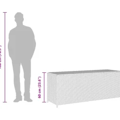vidaXL Tuinbox 150x50x60 cm poly rattan zwart