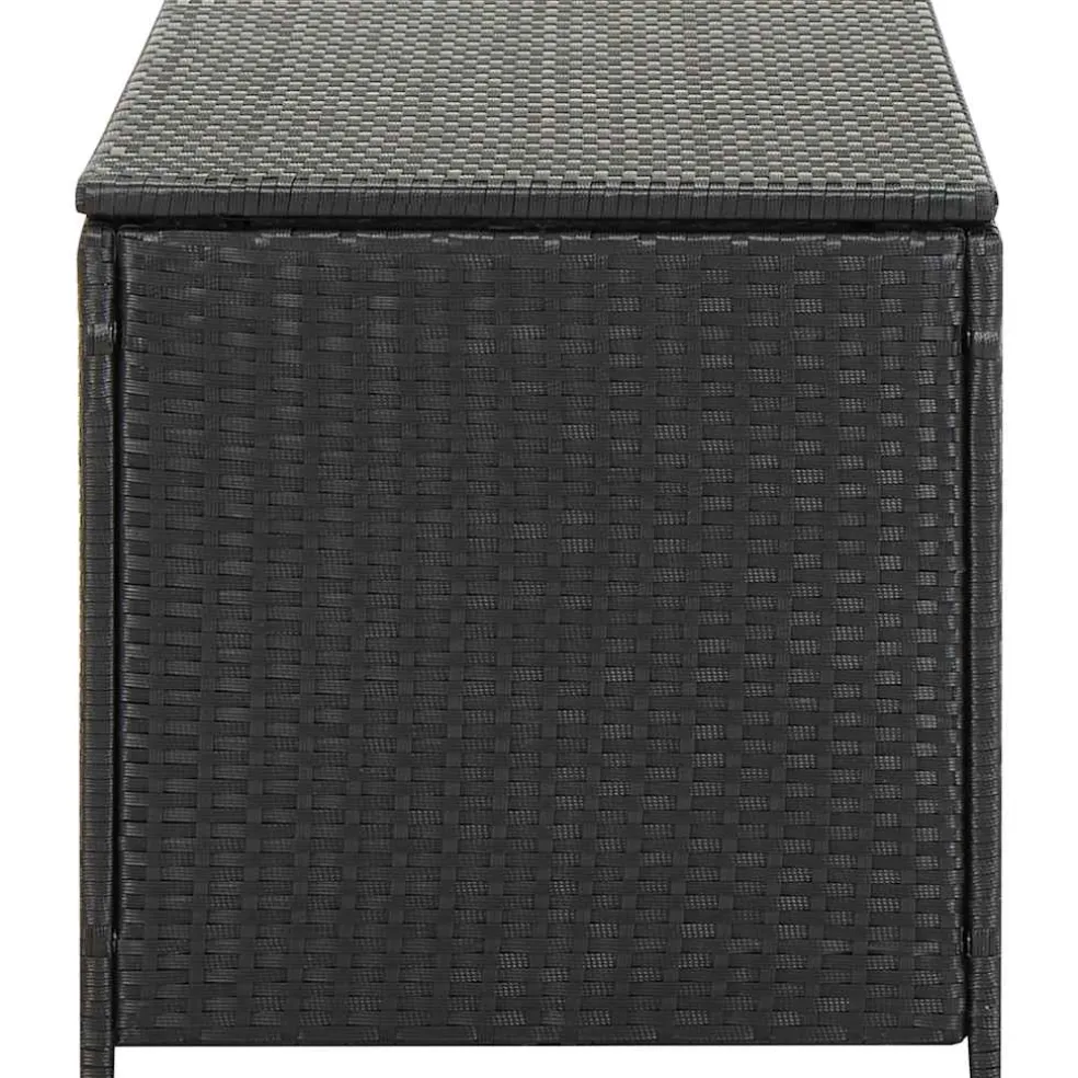 vidaXL Tuinbox 100x50x50 cm poly rattan zwart