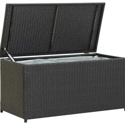 vidaXL Tuinbox 100x50x50 cm poly rattan zwart