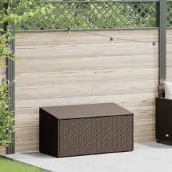 vidaXL Tuinbox 110x50x58 cm poly rattan lichtgrijs