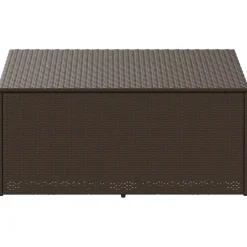 vidaXL Tuinbox 110x50x58 cm poly rattan lichtgrijs