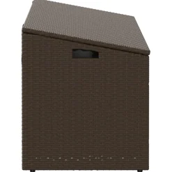 vidaXL Tuinbox 110x50x58 cm poly rattan lichtgrijs