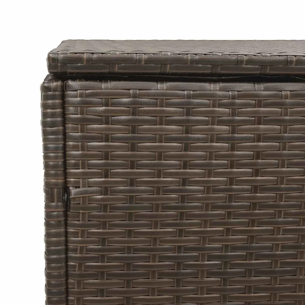vidaXL Tuinbox 110x50x58 cm poly rattan lichtgrijs
