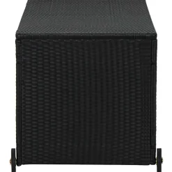 vidaXL Tuinbox 120x65x61 cm poly rattan zwart
