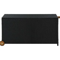 vidaXL Tuinbox 120x65x61 cm poly rattan zwart