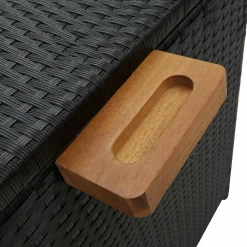 vidaXL Tuinbox 120x65x61 cm poly rattan zwart