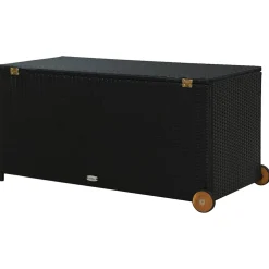 vidaXL Tuinbox 120x65x61 cm poly rattan zwart