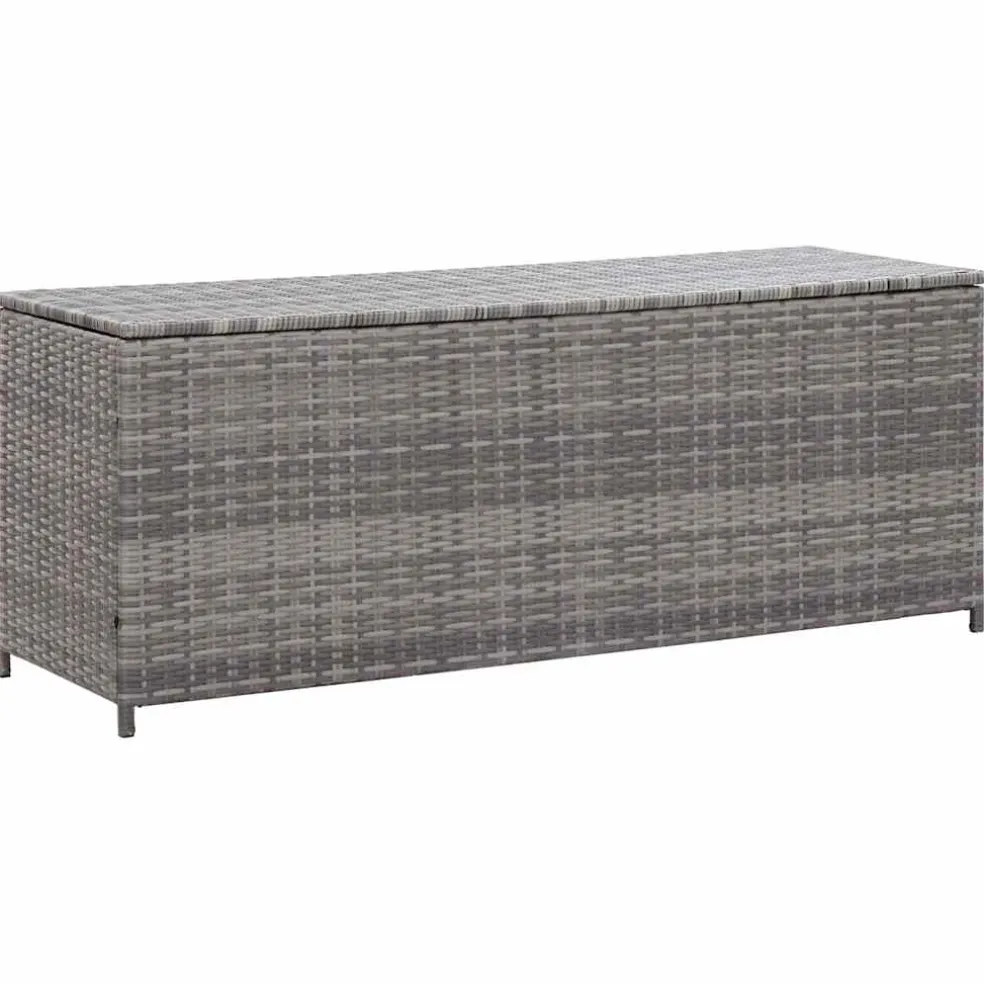 vidaXL Tuinbox 150x50x60 cm poly rattan grijs