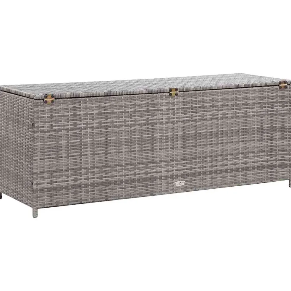 vidaXL Tuinbox 150x50x60 cm poly rattan grijs