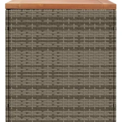 vidaXL Tuinbox 110x50x54 cm poly rattan en acaciahout grijs