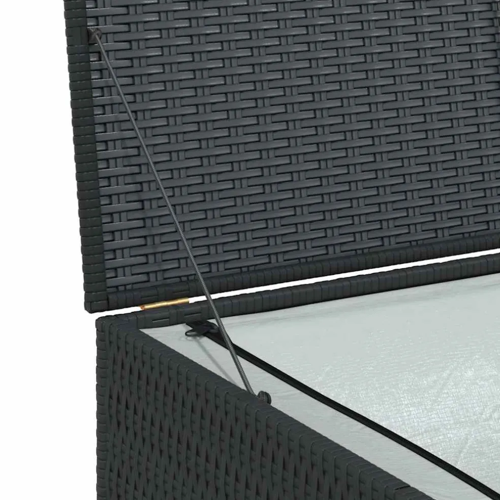 vidaXL Tuinbox 150x100x100 cm poly rattan zwart