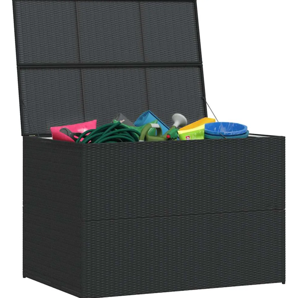 vidaXL Tuinbox 150x100x100 cm poly rattan zwart