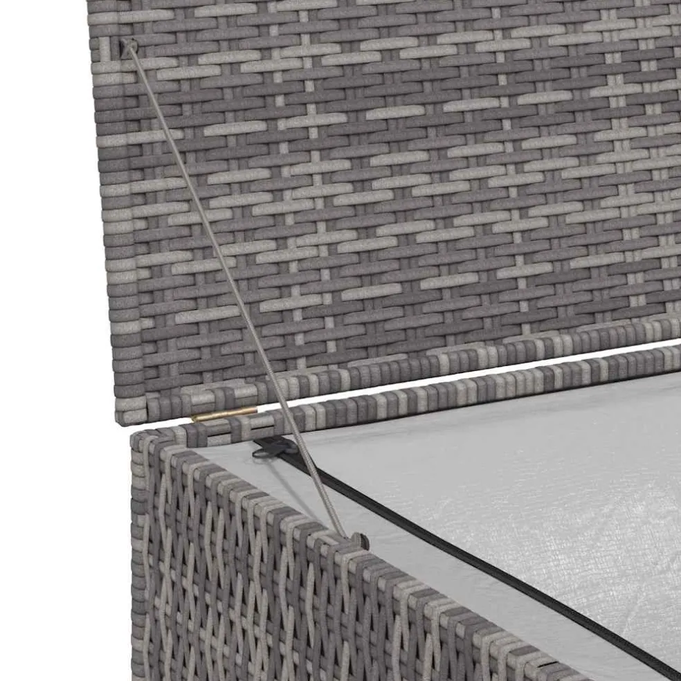 vidaXL Tuinbox 150x100x100 cm poly rattan grijs
