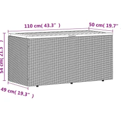 vidaXL Tuinbox 110x50x54 cm poly rattan en acaciahout beige