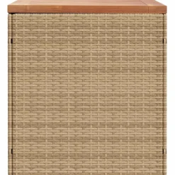 vidaXL Tuinbox 110x50x54 cm poly rattan en acaciahout beige