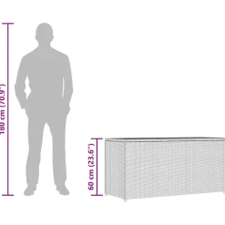 vidaXL Tuinbox 120x50x60 cm poly rattan bruin