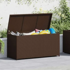 vidaXL Tuinbox 120x50x60 cm poly rattan bruin