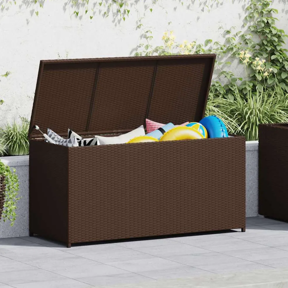 vidaXL Tuinbox 120x50x60 cm poly rattan bruin